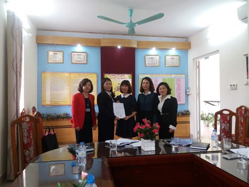 Công bố Quyết định bổ nhiệm phó hiệu trưởng Trường mầm non Sơn Ca.